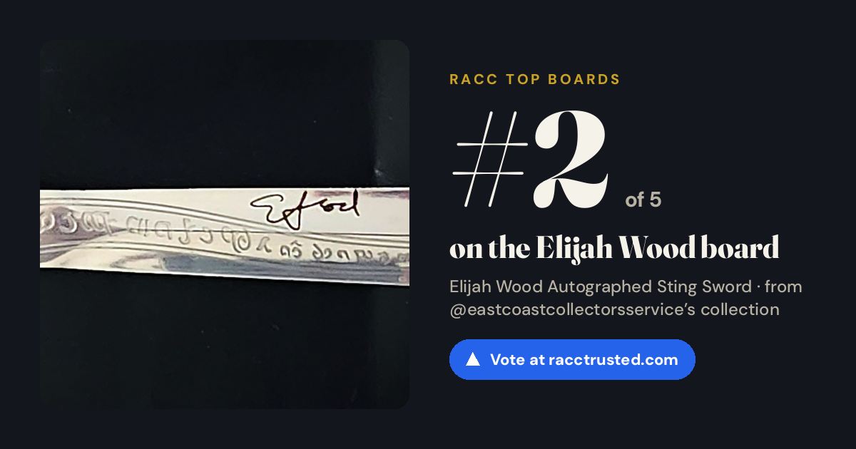 Share card: #2 of 5 on the Elijah Wood board