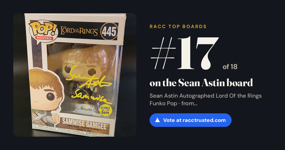 Share card: #17 of 18 on the Sean Astin board