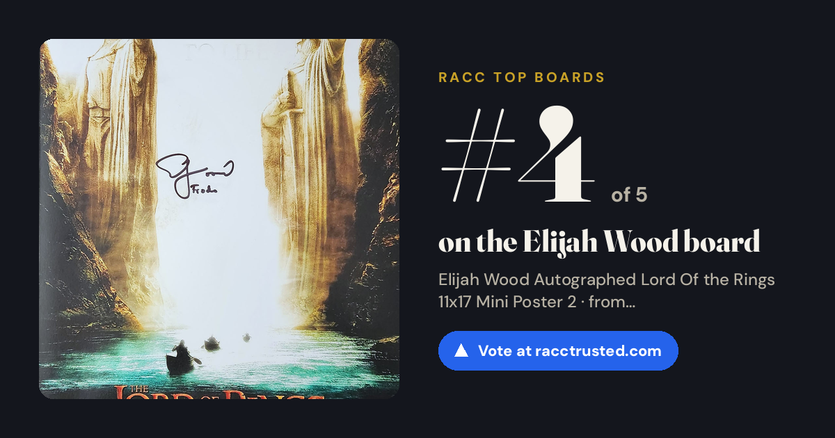 Share card: #4 of 5 on the Elijah Wood board