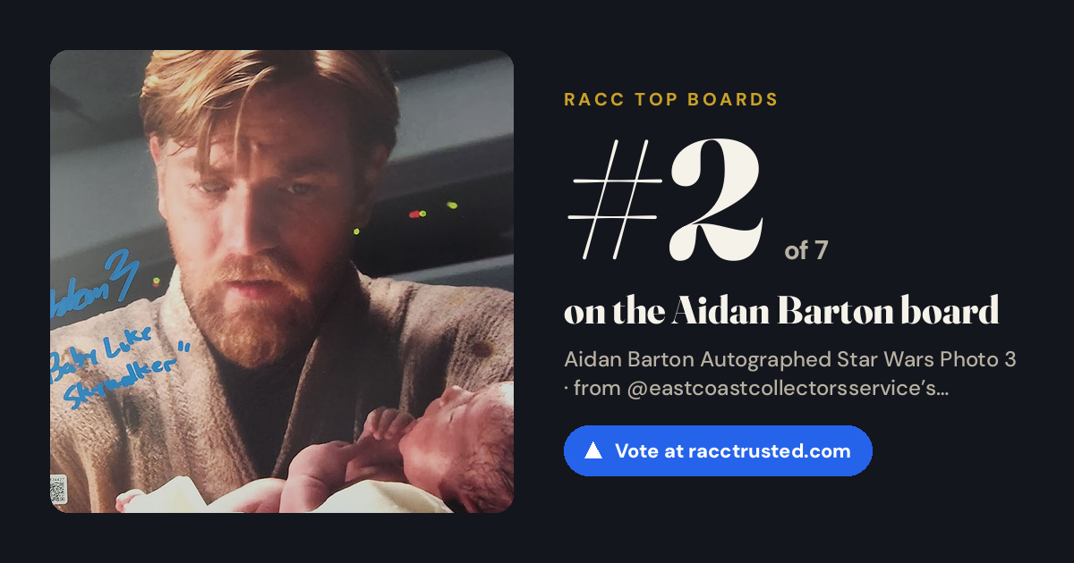 Share card: #2 of 7 on the Aidan Barton board