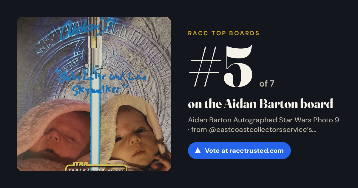 Share card: #5 of 7 on the Aidan Barton board