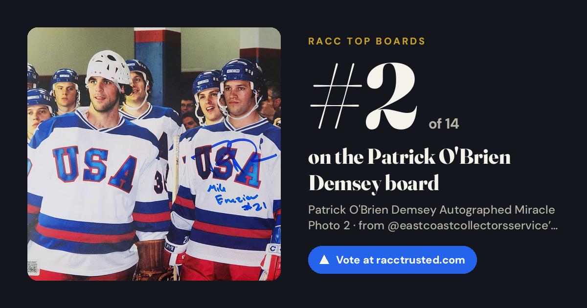 Share card: #2 of 14 on the Patrick O'Brien Demsey board