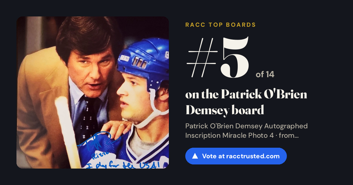 Share card: #5 of 14 on the Patrick O'Brien Demsey board