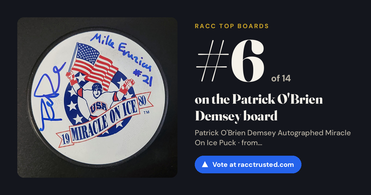 Share card: #6 of 14 on the Patrick O'Brien Demsey board