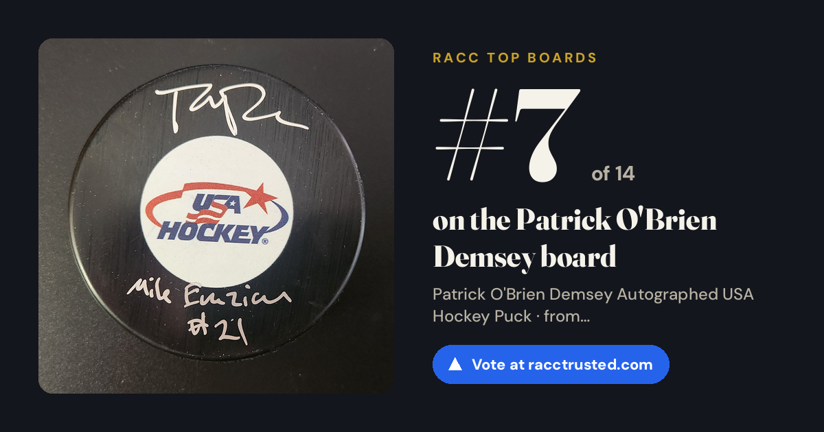 Share card: #7 of 14 on the Patrick O'Brien Demsey board