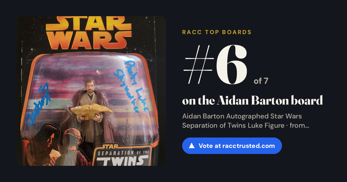 Share card: #6 of 7 on the Aidan Barton board