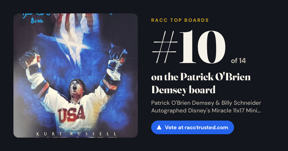 Share card: #10 of 14 on the Patrick O'Brien Demsey board