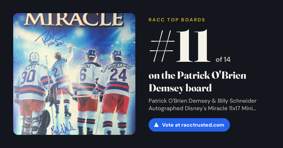Share card: #11 of 14 on the Patrick O'Brien Demsey board