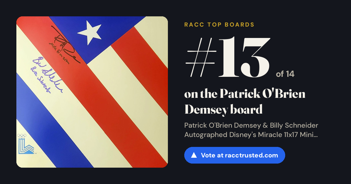 Share card: #13 of 14 on the Patrick O'Brien Demsey board