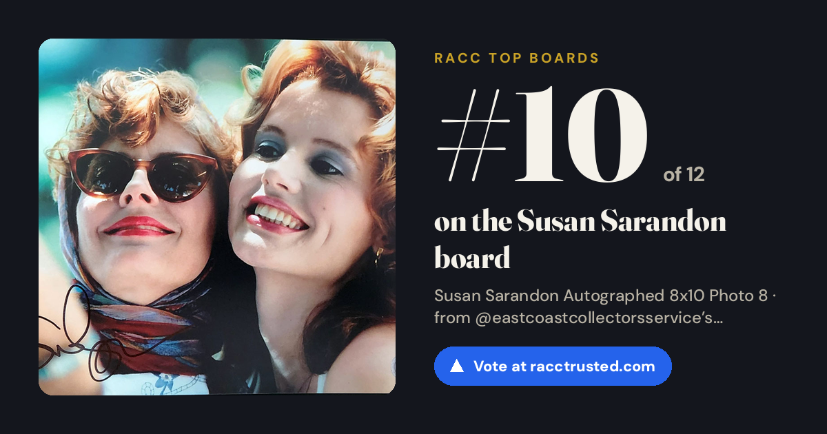 Share card: #10 of 12 on the Susan Sarandon board