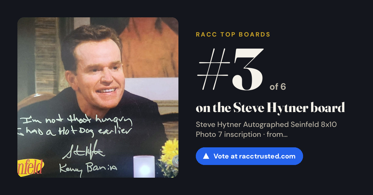 Share card: #3 of 6 on the Steve Hytner board