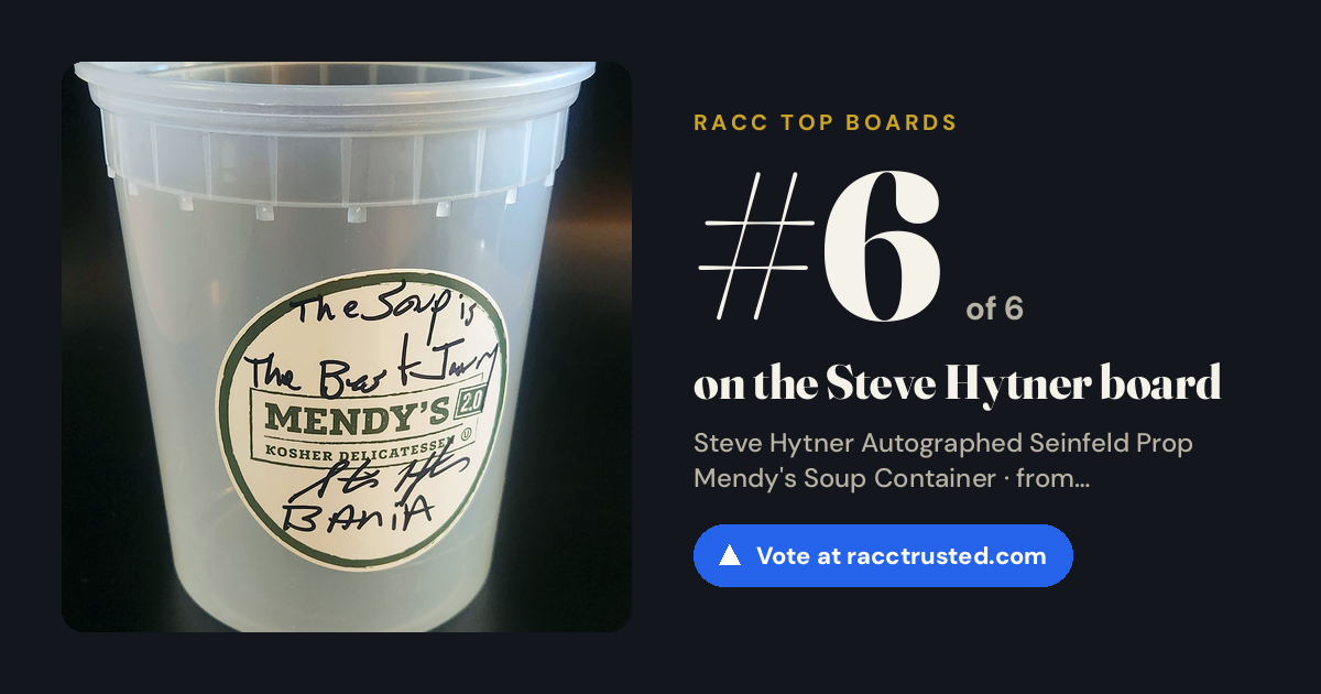 Share card: #6 of 6 on the Steve Hytner board