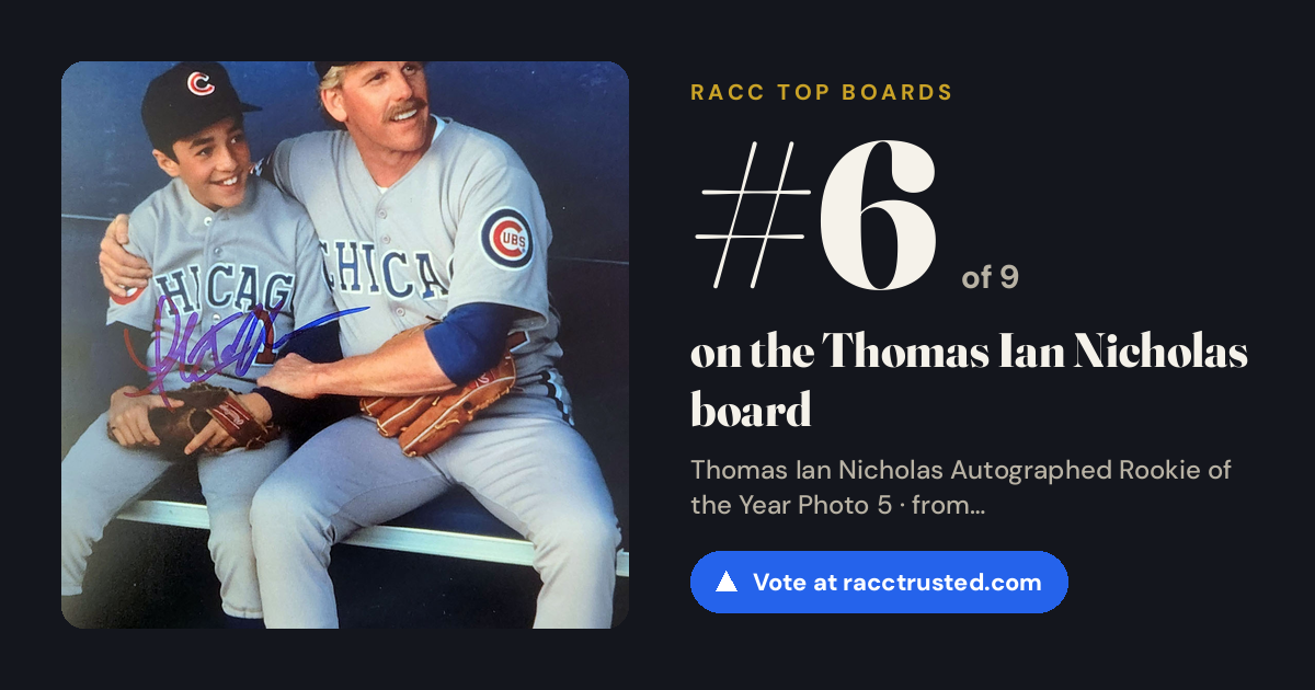 Share card: #6 of 9 on the Thomas Ian Nicholas board