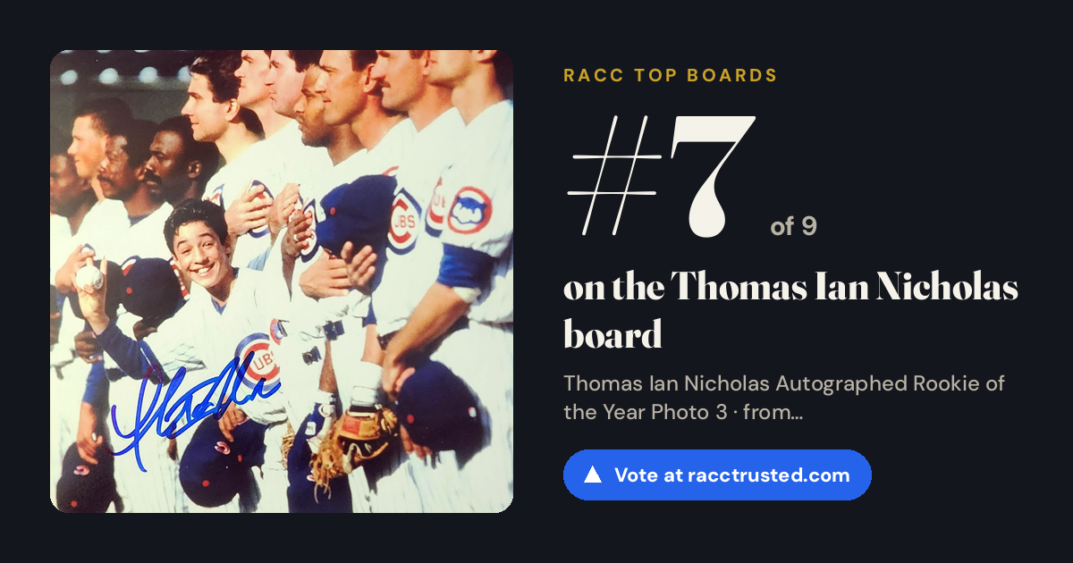 Share card: #7 of 9 on the Thomas Ian Nicholas board