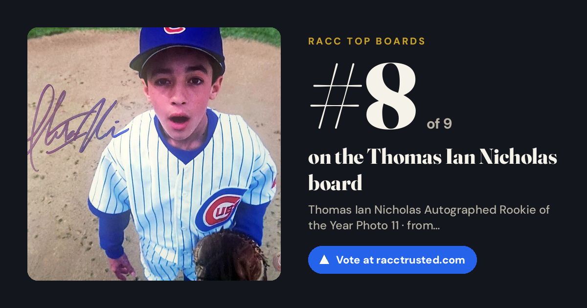 Share card: #8 of 9 on the Thomas Ian Nicholas board