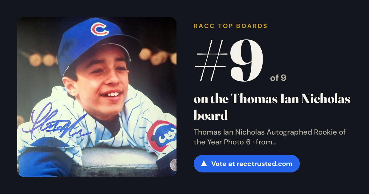 Share card: #9 of 9 on the Thomas Ian Nicholas board