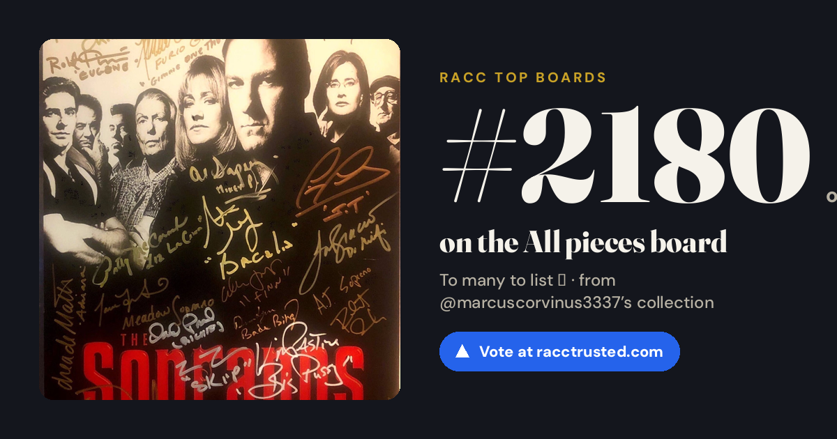 Share card: #2180 of 2180 on the All pieces board