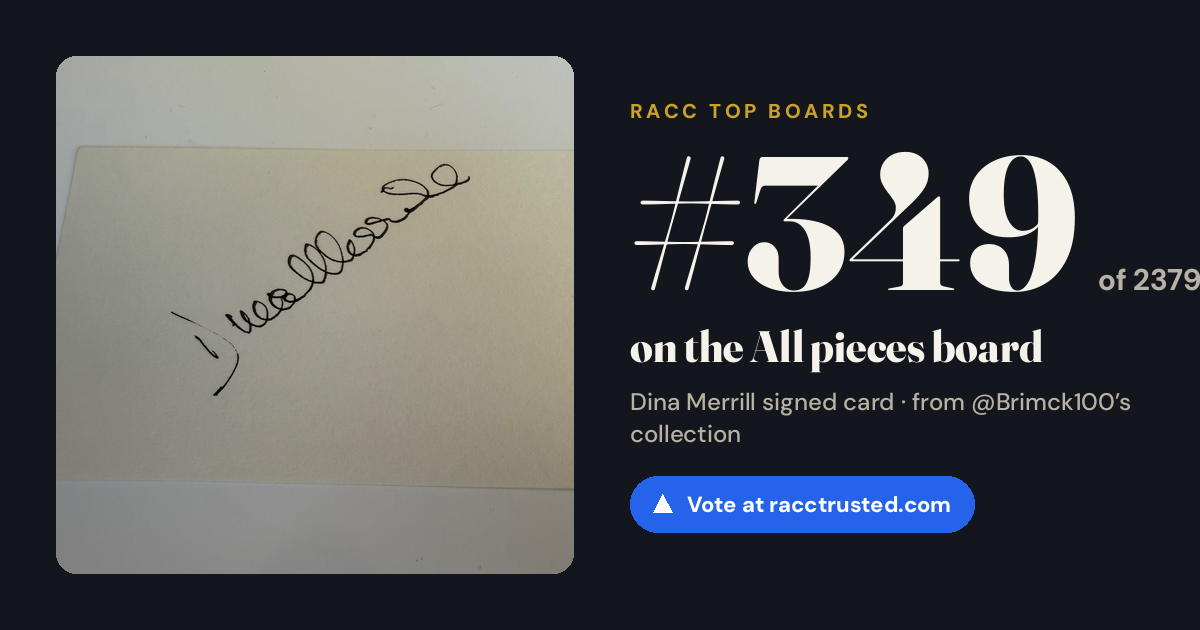 Share card: #349 of 2379 on the All pieces board