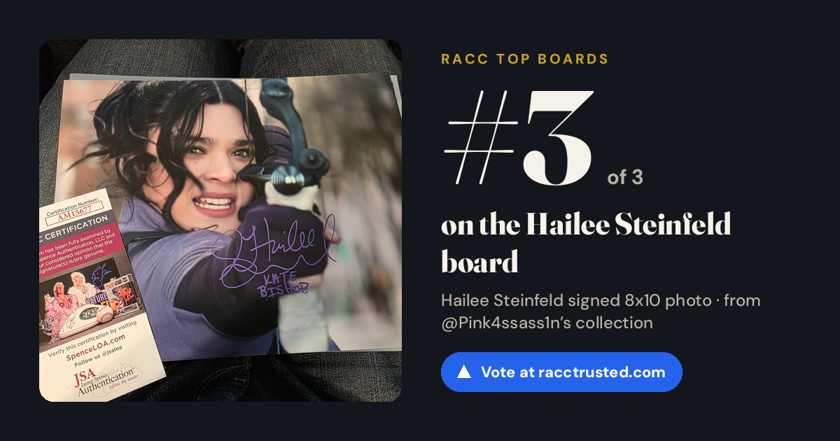 Share card: #3 of 3 on the Hailee Steinfeld board