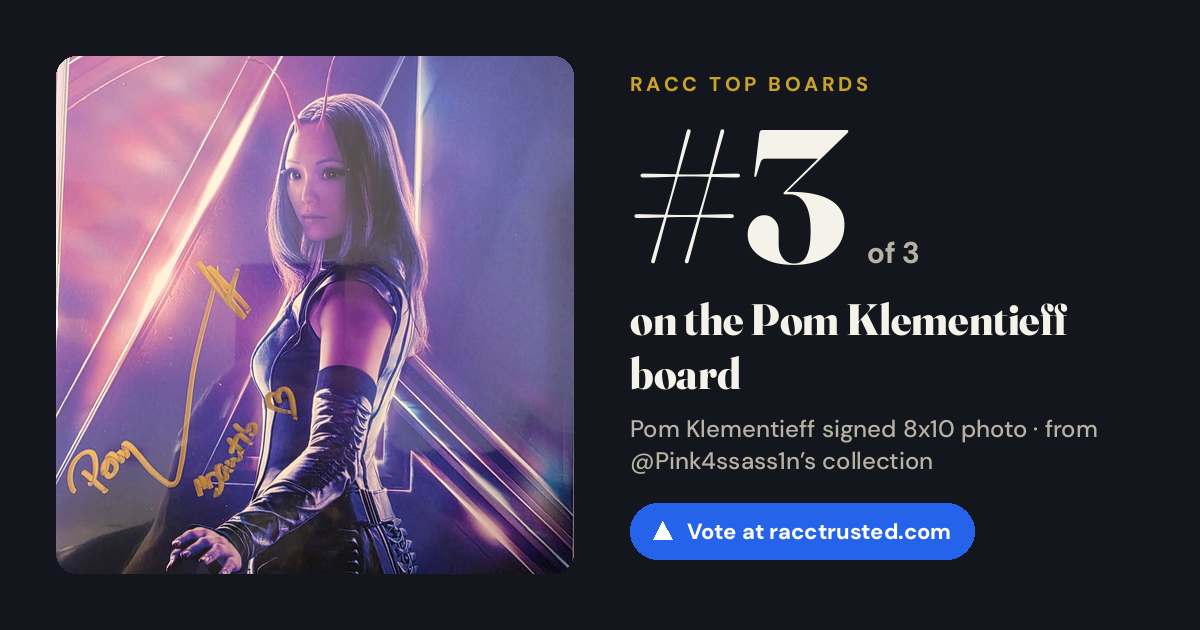 Share card: #3 of 3 on the Pom Klementieff board