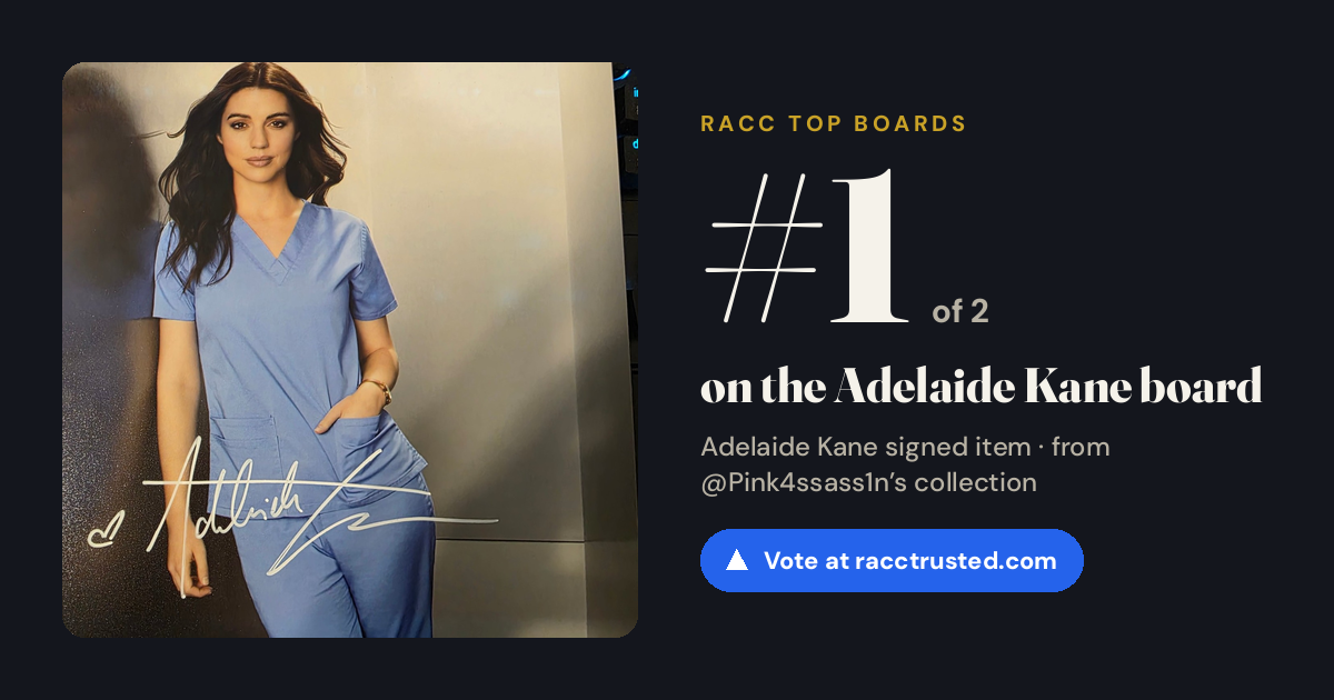 Share card: #1 of 2 on the Adelaide Kane board
