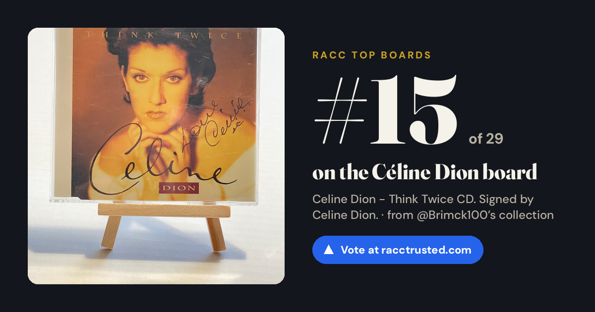 Share card: #15 of 26 on the Céline Dion board