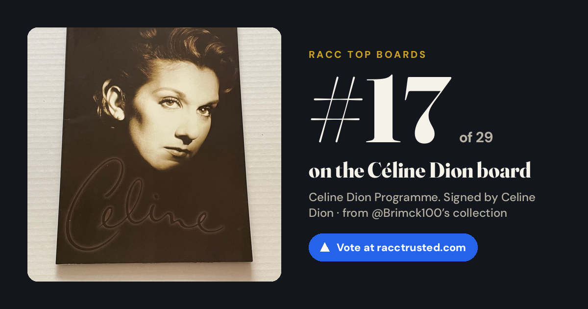 Share card: #17 of 26 on the Céline Dion board