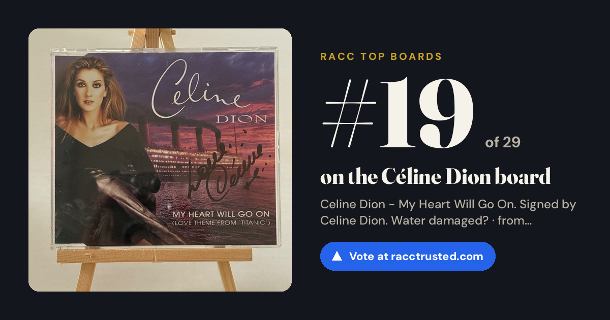 Share card: #19 of 26 on the Céline Dion board