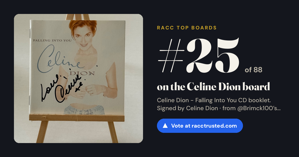 Share card: #25 of 88 on the Celine Dion board