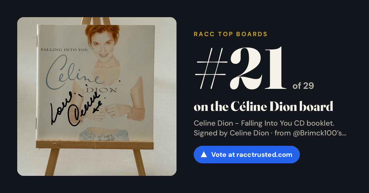 Share card: #21 of 26 on the Céline Dion board