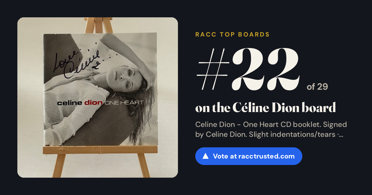 Share card: #22 of 29 on the Céline Dion board
