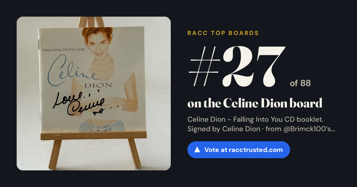 Share card: #27 of 88 on the Celine Dion board