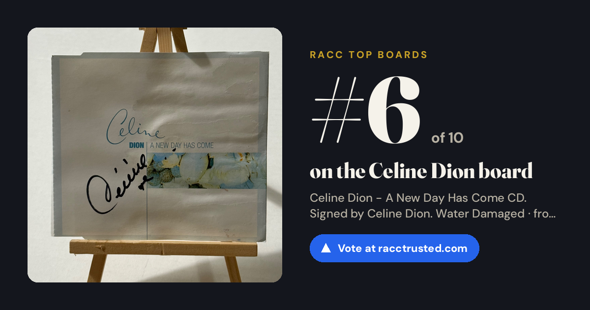 Share card: #6 of 10 on the Celine Dion board