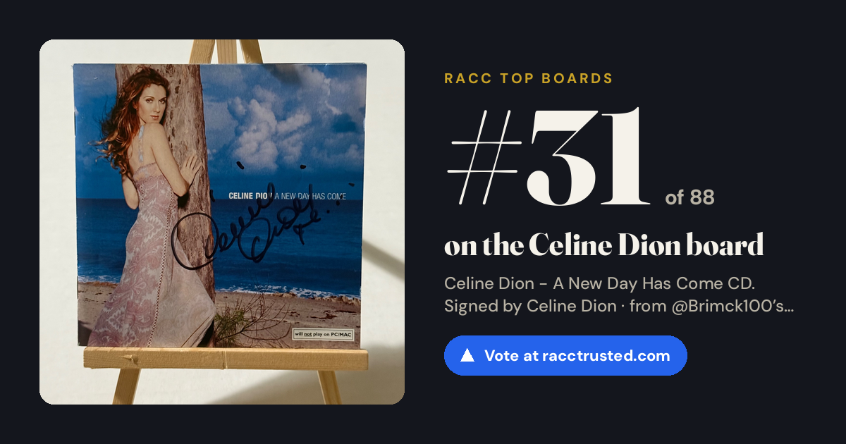 Share card: #31 of 88 on the Celine Dion board