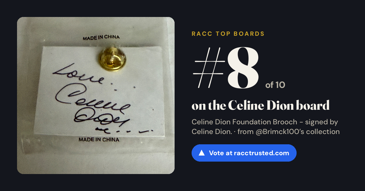 Share card: #8 of 10 on the Celine Dion board