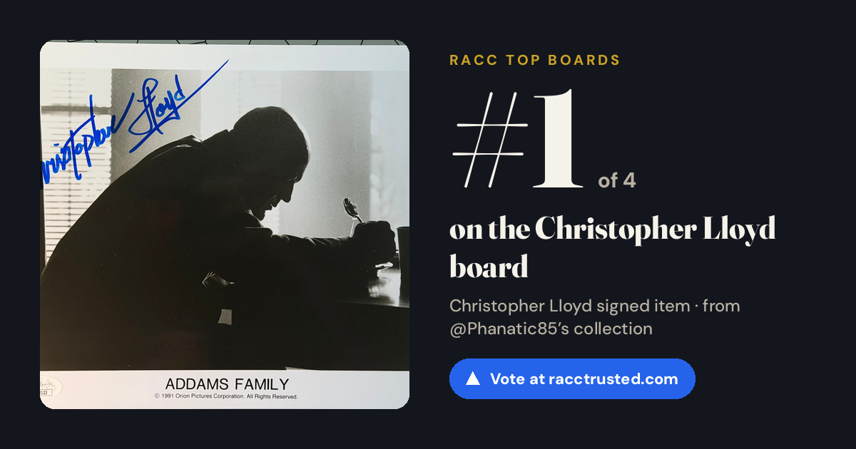 Share card: #1 of 4 on the Christopher Lloyd board