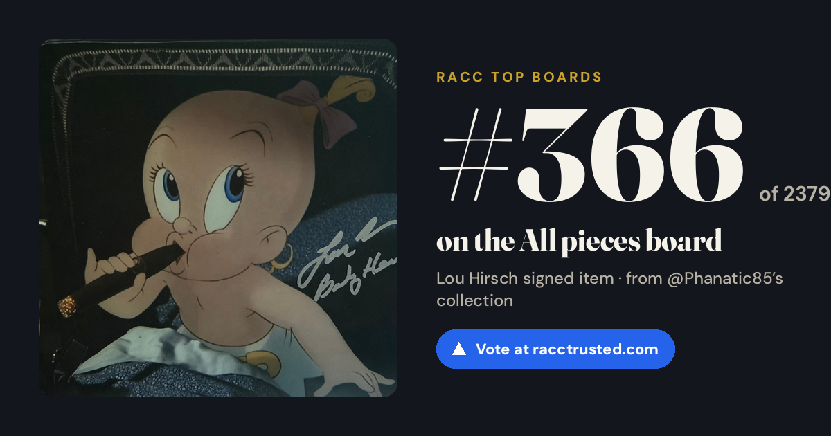 Share card: #366 of 2379 on the All pieces board