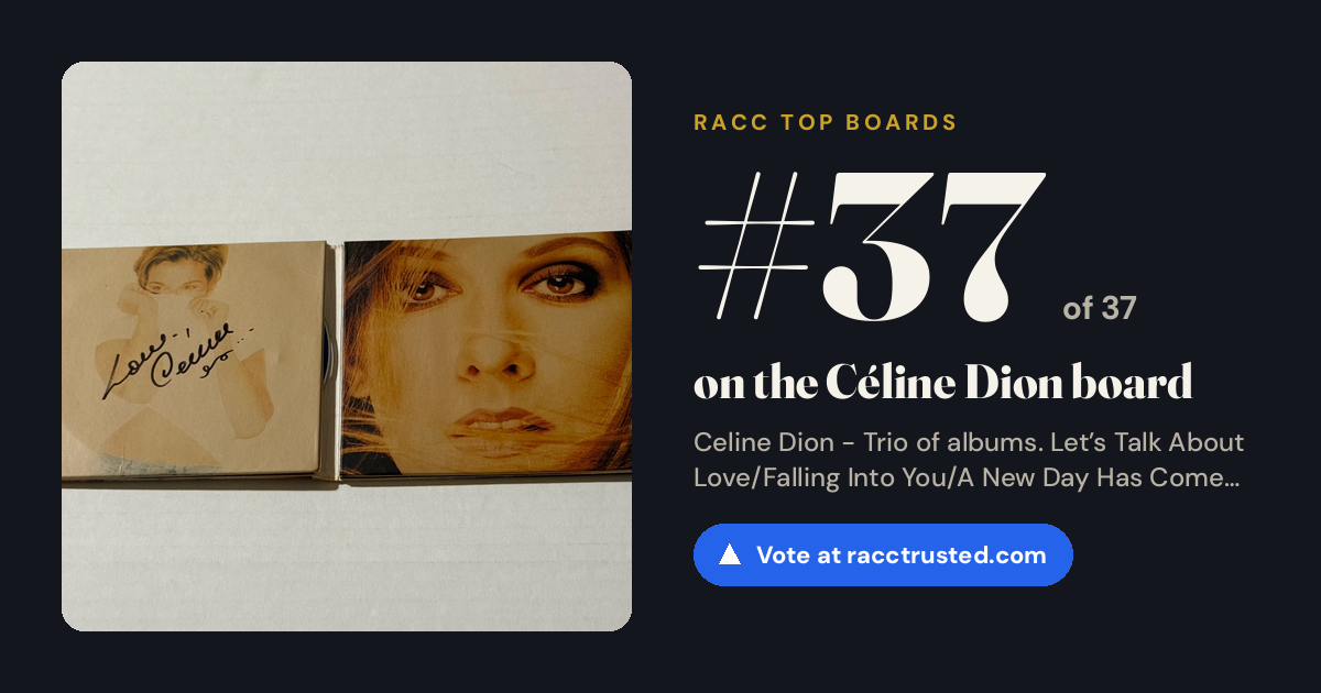 Share card: #37 of 37 on the Céline Dion board