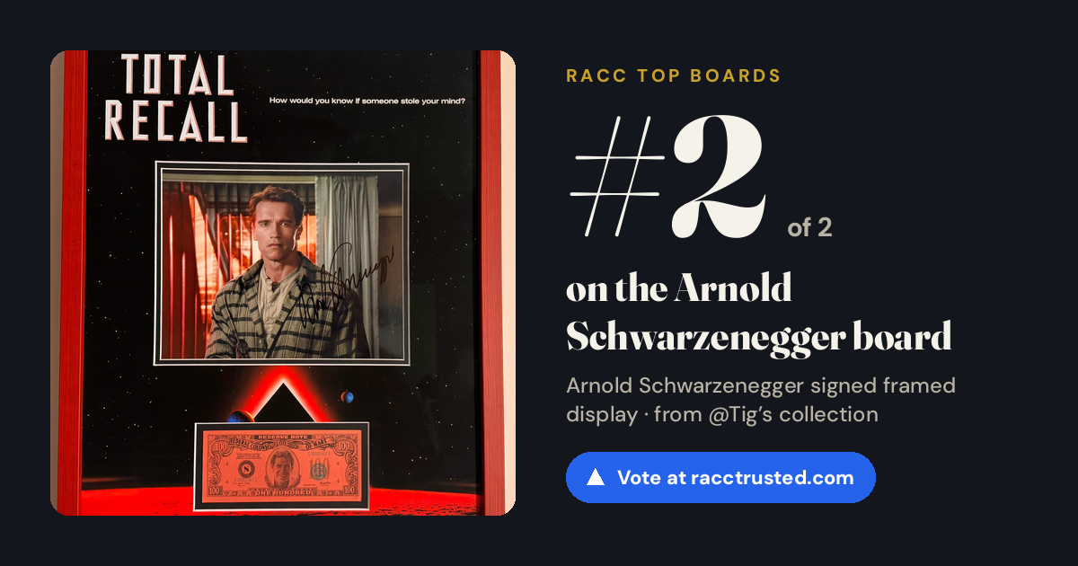 Share card: #2 of 2 on the Arnold Schwarzenegger board