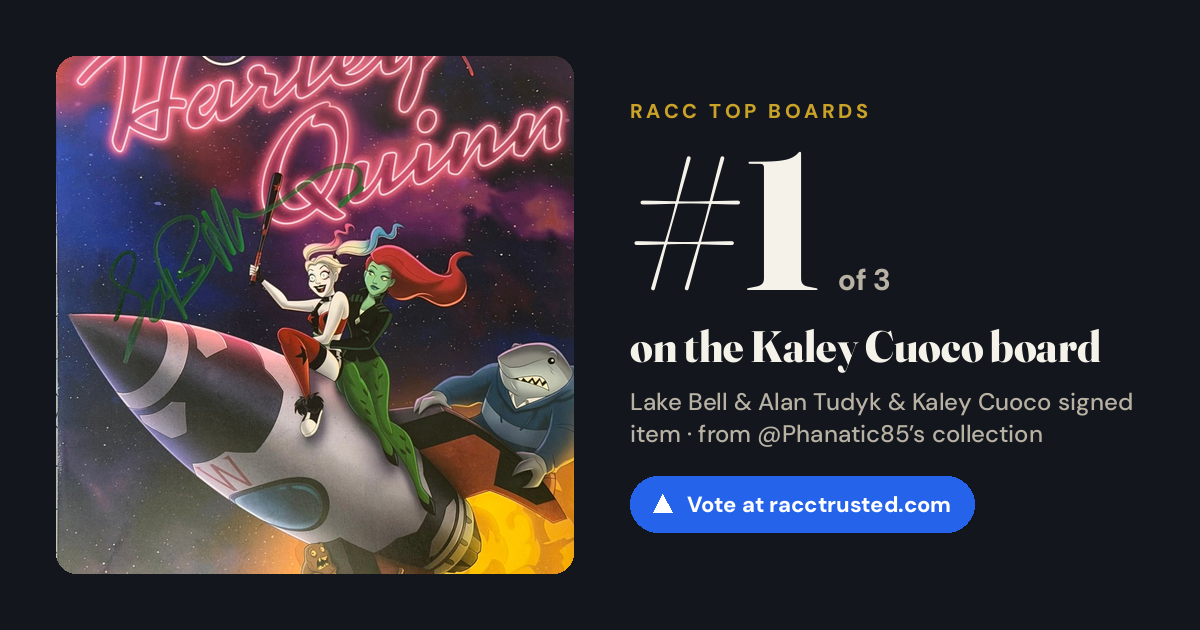 Share card: #1 of 3 on the Kaley Cuoco board