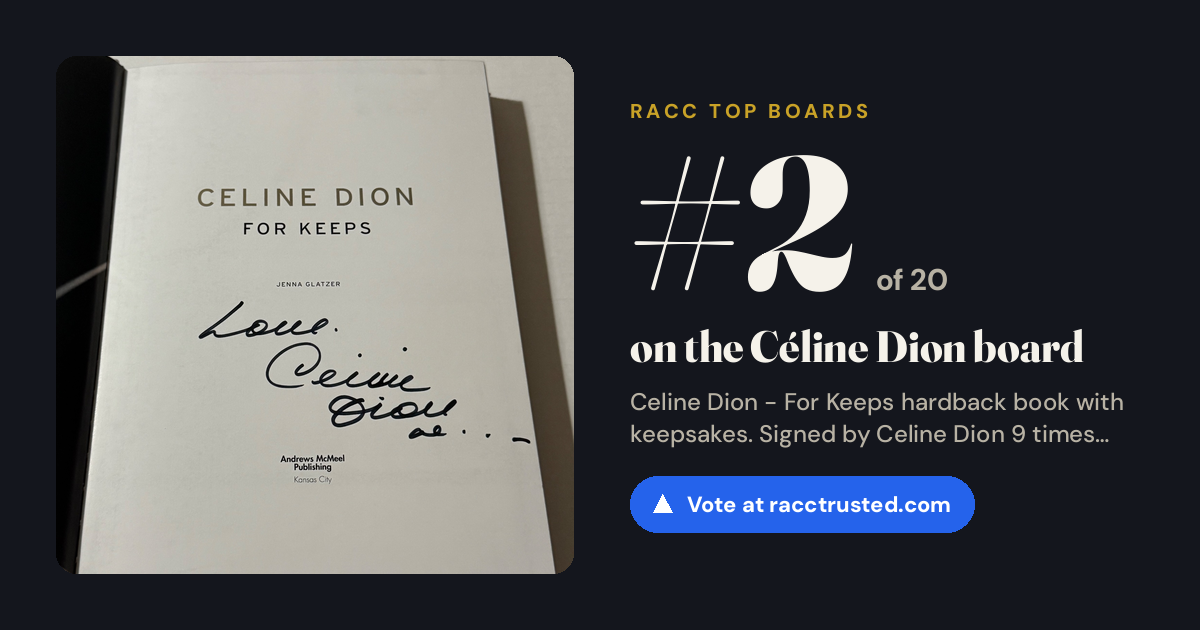 Share card: #2 of 20 on the Céline Dion board