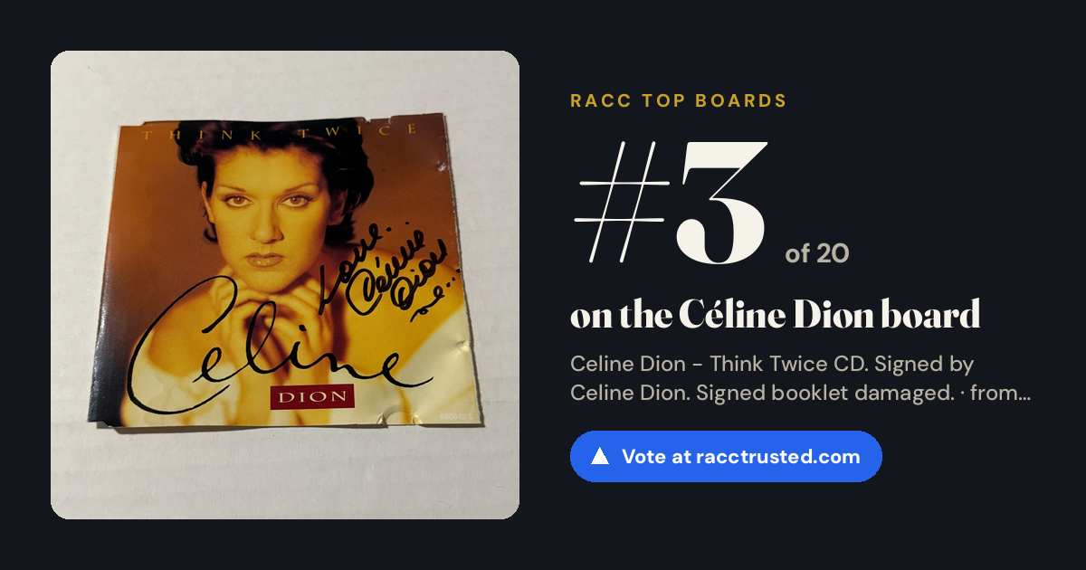 Share card: #3 of 20 on the Céline Dion board