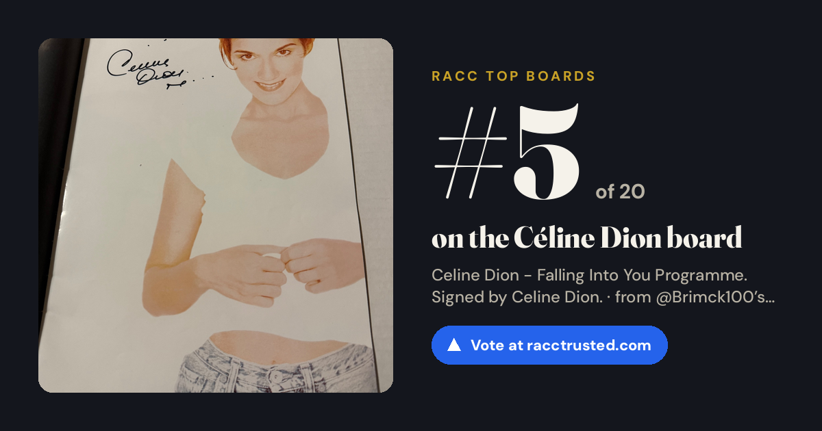 Share card: #5 of 20 on the Céline Dion board