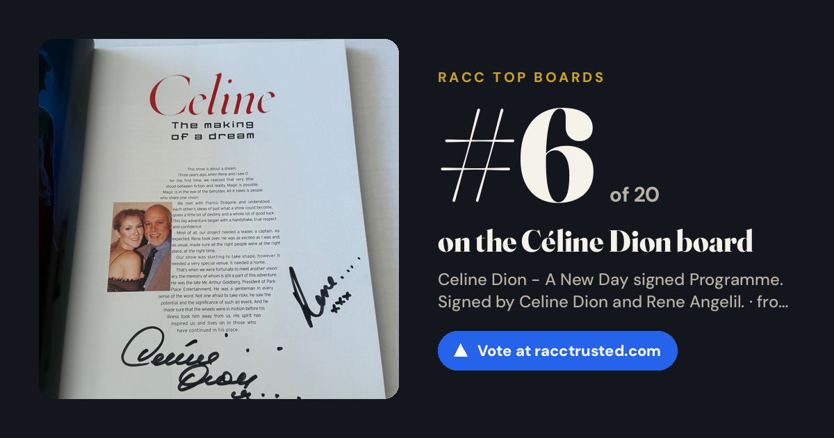 Share card: #6 of 20 on the Céline Dion board