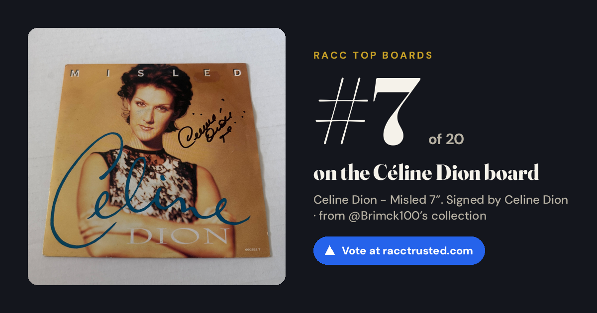 Share card: #7 of 20 on the Céline Dion board