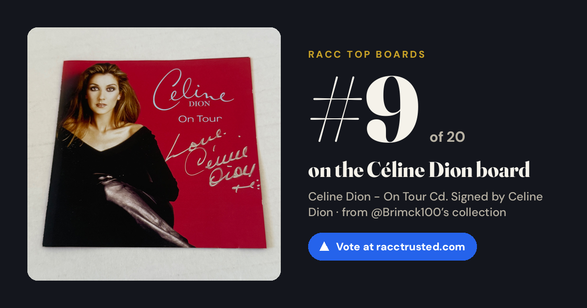 Share card: #9 of 20 on the Céline Dion board