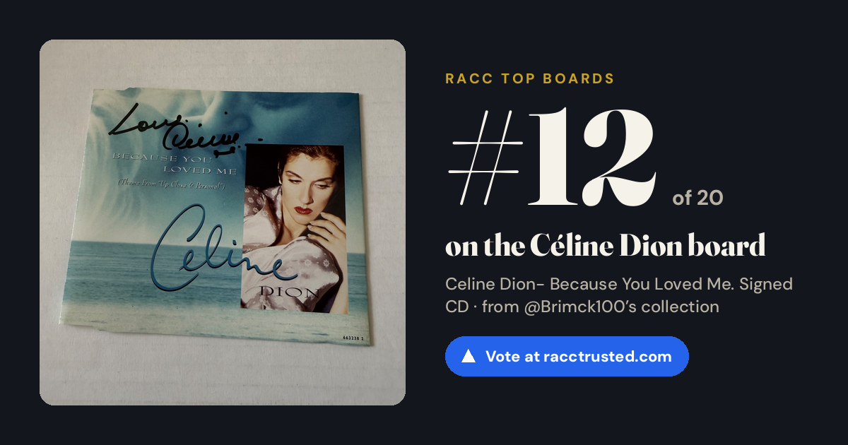 Share card: #12 of 20 on the Céline Dion board