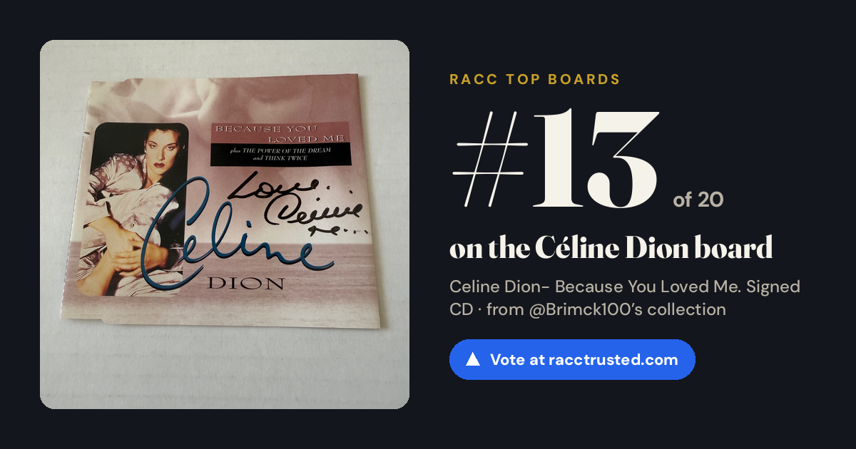 Share card: #13 of 20 on the Céline Dion board
