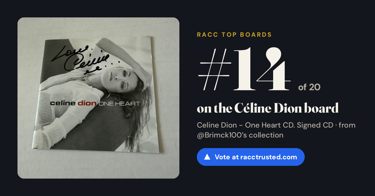 Share card: #14 of 20 on the Céline Dion board