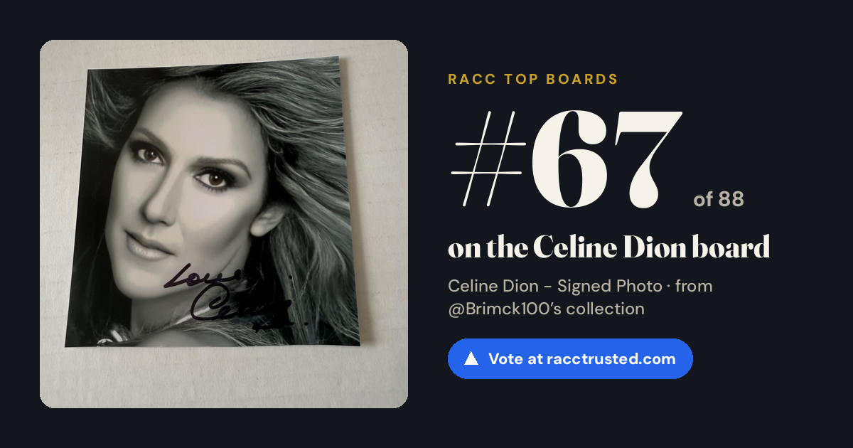 Share card: #67 of 88 on the Celine Dion board